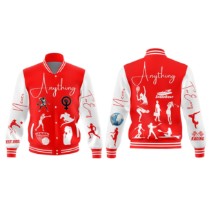 100% Wool and Genuine Leather Coat (Red)
