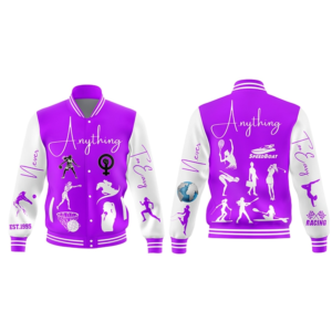 100% Wool and Genuine Leather Coat (purple)