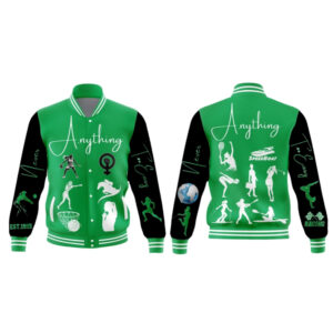 100% Wool and Genuine Leather Coat (Green & Black)