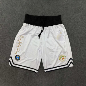 High Band Mesh Basketball & Boxing Shorts (White)