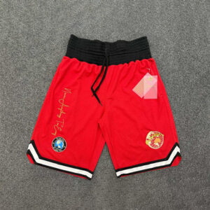High Band Mesh Basketball & Boxing Shorts (Red)